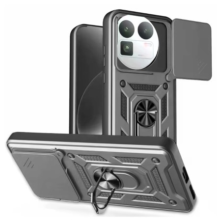 Funda Armadura con Tapa Deslizante Realme GT 8 Pro Cámara y Anillo | Wephone Mayorista
