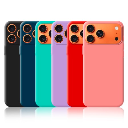 Funda Tipo Original iPhone 17 Pro Max de goma suave | Wephone Mayorista