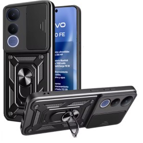 Funda Armadura con Tapa Deslizante Vivo V70 FE Cámara y Anillo | Wephone Mayorista