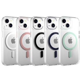 Funda magsafe Transparente borde color iphone 15