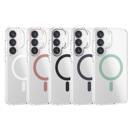 Nunca amarillea funda anti-golpes transparente magsafe para Samsung...