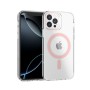 Funda Rígida Transparente Borde Color MagSafe iPhone 14 Pro | Wephone Mayorista