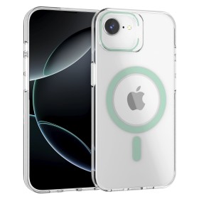 Funda Rígida Transparente Borde Color MagSafe iPhone 17E | Wephone Mayorista