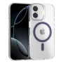 Funda Rígida Transparente Borde Color MagSafe iPhone 16 Plus | Wephone Mayorista