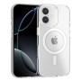 Funda Rígida Transparente Borde Color MagSafe iPhone 16 Plus | Wephone Mayorista