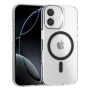 Funda Rígida Transparente Borde Color MagSafe iPhone 16 Plus | Wephone Mayorista