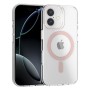 Funda Rígida Transparente Borde Color MagSafe iPhone 16 Plus | Wephone Mayorista