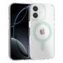 Funda Rígida Transparente Borde Color MagSafe iPhone 16 Plus | Wephone Mayorista