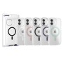 Funda Rígida Transparente Borde Color MagSafe iPhone 16 Plus | Wephone Mayorista