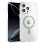 Funda Rígida Transparente Borde Color MagSafe iPhone 16 Pro Max | Wephone Mayorista