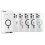 Funda Rígida Transparente Borde Color MagSafe iPhone 16 Pro Max | Wephone Mayorista