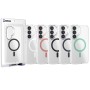 Funda Rígida Transparente Borde Color MagSafe Samsung S25 Plus | Wephone Mayorista