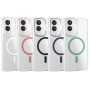 Funda Rígida Transparente Borde Color MagSafe Samsung S25 Edge | Wephone Mayorista