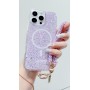 Funda magnética con purpurina + correa para iPhone 17 Pro | Wephone Mayorista