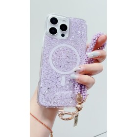 Funda magnética con purpurina + correa para iPhone 17 Air | Wephone Mayorista