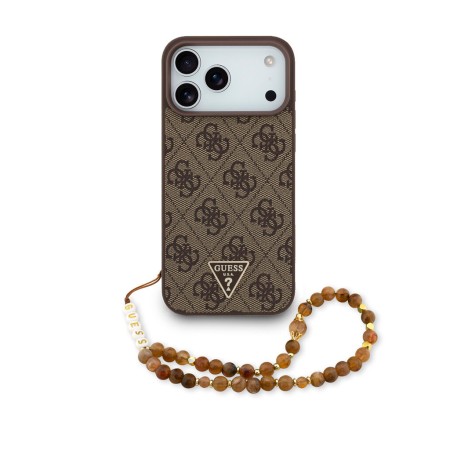 Funda Guess iPhone 17 Pro Max Marrón MagSafe | 4G Triangle Logo