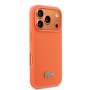 Funda Lacoste iPhone 17 Pro Naranja | Textura Petit Piqué MagSafe