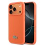 Funda Lacoste iPhone 17 Pro Naranja | Textura Petit Piqué MagSafe