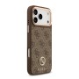 Funda Guess iPhone 17 Pro Max Marrón MagSafe | 4G Strass Logo Gold