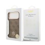 Funda Guess iPhone 17 Pro Max Marrón MagSafe | 4G Strass Logo Gold
