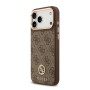 Funda Guess iPhone 17 Pro Max Marrón MagSafe | 4G Strass Logo Gold
