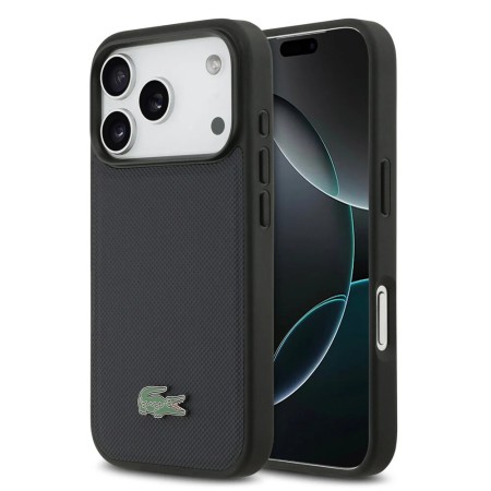 Funda Lacoste para iPhone 17 Pro - MagSafe - Textura Petit Piqué - Azul Navy
