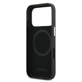 Funda Lacoste iPhone 17 Pro Max Negra | Metal Edges MagSafe