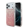 Funda Guess iPhone 17 Pro Max Rosa MagSafe | Gradient Peony & Glitter