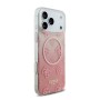 Funda Guess iPhone 17 Pro Max Rosa MagSafe | Gradient Peony & Glitter