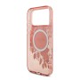 Funda Guess iPhone 17 Pro Rosa MagSafe | IML Flowers & Pearl Strap