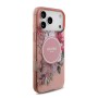 Funda Guess iPhone 17 Pro Max Rosa MagSafe | IML Flowers & Pearl Strap
