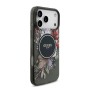 Funda Guess iPhone 17 Pro Max Negro MagSafe | IML Flowers & Pearl Strap