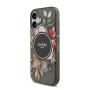 Funda Guess iPhone 17 Negro MagSafe | IML Flowers & Pearl Strap