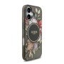Funda Guess iPhone 17 Negro MagSafe | IML Flowers & Pearl Strap
