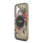 Funda Guess iPhone 17 Negro MagSafe | IML Flowers & Pearl Strap