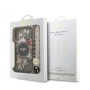 Funda Guess iPhone 17 Negro MagSafe | IML Flowers & Pearl Strap