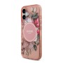 Funda Guess iPhone 17 Rosa MagSafe | IML Flowers & Pearl Strap