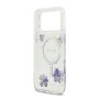 Funda Guess iPhone 17 Pro Max Morado MagSafe | Resin Flowers Design
