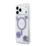 Funda Guess iPhone 17 Pro  Morado MagSafe | Resin Flowers Design