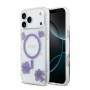 Funda Guess iPhone 17 Pro  Morado MagSafe | Resin Flowers Design