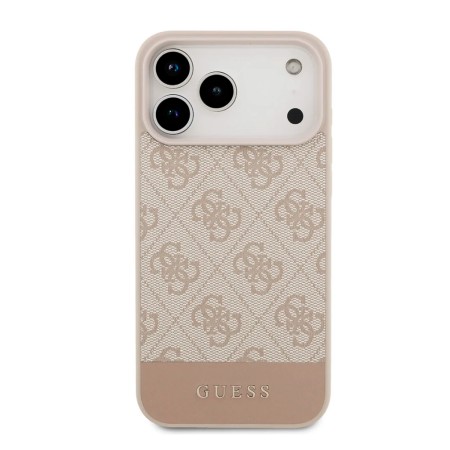 Funda Guess iPhone 17 Pro Max Rosa | 4G Bottom Stripe Eco-Leather
