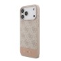Funda Guess iPhone 17 Pro Max Rosa | 4G Bottom Stripe Eco-Leather