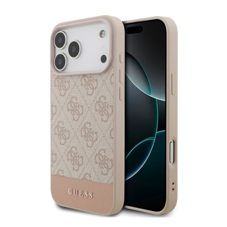 Funda Guess para iPhone 17 Pro – Colección 4G Bottom Stripe – Rosa