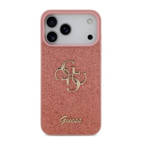 Funda Guess iPhone 17 Pro Max Rosa Glitter | Big 4G Logo Dorado