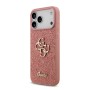 Funda Guess iPhone 17 Pro Rosa Glitter | Big 4G Logo Dorado