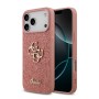 Funda Guess iPhone 17 Pro Rosa Glitter | Big 4G Logo Dorado