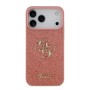 Funda Guess iPhone 17 Pro Rosa Glitter | Big 4G Logo Dorado