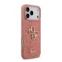 Funda Guess iPhone 17 Pro Rosa Glitter | Big 4G Logo Dorado