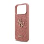 Funda Guess iPhone 17 Pro Rosa Glitter | Big 4G Logo Dorado