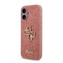 Funda Guess iPhone 17 Rosa Glitter | Big 4G Logo Dorado